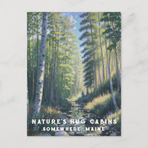 *~* Natuur AP49 Maine Bos Bossen Stream Vakantie Briefkaart