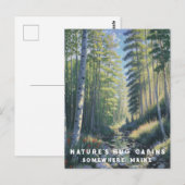 *~* Natuur AP49 Maine Bos Bossen Stream Vakantie Briefkaart (Voorkant / Achterkant)