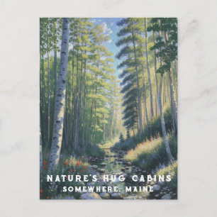 *~* Natuur AP49 Maine Bos Bossen Stream Vakantie Briefkaart