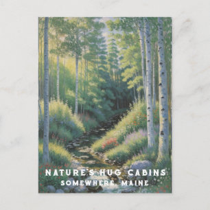 *~* Natuur AP49 Maine Bos Bossen Vakantie Stream Briefkaart