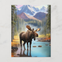 *~* Natuur AP49 MOOSE Mountain Forest STREAM