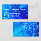 natuur-armkaartsjabloon in blauw visitekaartje (Voorkant / Achterkant)