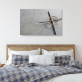 Natuur Art Celtic Cross Grey Achtergrond Canvas Afdruk (Insitu (Slaapkamer))