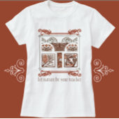  Natuur Art Deco Floral Pinecones T-shirt