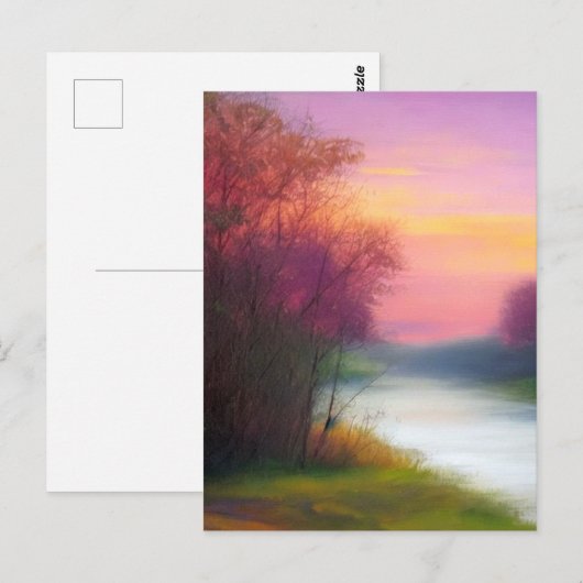 Natuur Art: Down by the River Briefkaart (Voorkant / Achterkant)