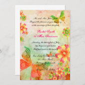 Natuur Art Floral Weddenschap Kaart (Voorkant / Achterkant)