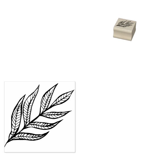 Natuur Art Leaf Design Rubberstempel (Gestempeld)