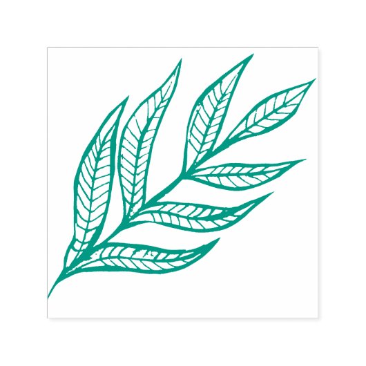 Natuur Art Leaf Design Zelfinktende Stempel (Design)