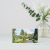 natuur Art Mountain River zomerlandschap Visitekaartje (Staand voorkant)