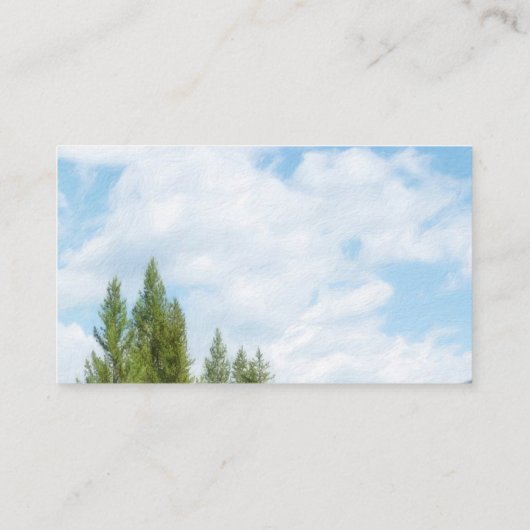 natuur Art Mountain River zomerlandschap Visitekaartje (Achterkant)