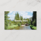 natuur Art Mountain River zomerlandschap Visitekaartje (Voorkant)