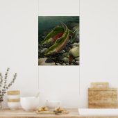 Natuur Art Poster Coho Salmon Vist Art Print (Keuken)