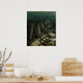 Natuur Art Poster Salmon Vist Beer Art Print (Keuken)