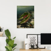 Natuur Art Prints Coho Salmon Vist Art Print (Thuiskantoor)