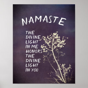 natuur art zen Namaste citaat wanddecor Poster