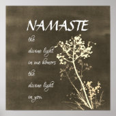 natuur art zen Namaste quote poster (Voorkant)