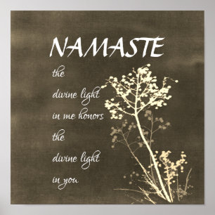natuur art zen Namaste quote poster