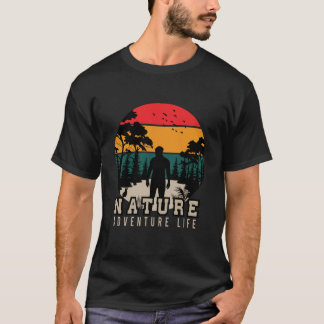 Natuur avontuur liefhebber zonsondergang T-shirt