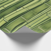 natuur azië ja groen bamboe - patroon cadeaupapier (Hoek)
