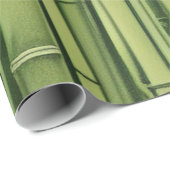 natuur azië ja groen bamboe - patroon cadeaupapier (Rol Hoek)