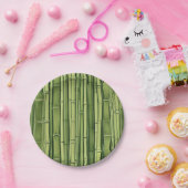 natuur azië ja groen bamboe - patroon papieren bordje (Feest)