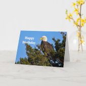 Natuur Bald Eagle Wildlife Foto Verjaardag Kaart (Gele Bloem)