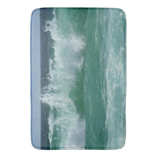 Natuur Beach Zee Waves Moderne Sjabloon Groot Badmat (Voorkant Verticaal)