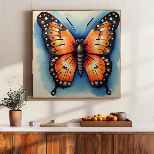 Natuur Beauty Butterfly Flower Art Perfect Poster