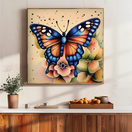Natuur Beauty Butterfly Tranquil Vintage Perfect Poster