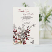 Natuur begrafenis bedankt kaarten (Staand voorkant)