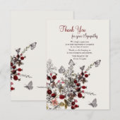 Natuur begrafenis bedankt kaarten (Voorkant / Achterkant)