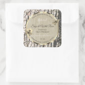 Natuur Beige Tree Bark Gold Lijst Product Labels (Tas)