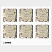 Natuur Beige Tree Bark Gold Lijst Product Labels (Vel)