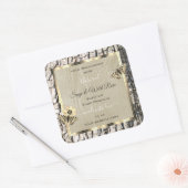 Natuur Beige Tree Bark Gold Lijst Product Labels (Envelop)