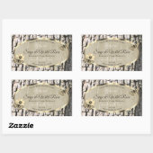 Natuur Beige Tree Bark Gold Lijst Product Labels (Vel)