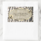 Natuur Beige Tree Bark Gold Lijst Product Labels (Tas)