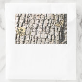 Natuur Beige Tree Bark Gold Lijst Product Labels (Tas)