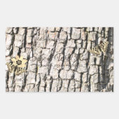 Natuur Beige Tree Bark Gold Lijst Product Labels (Voorkant)