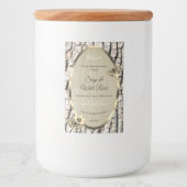 Natuur Beige Tree Bark Gold Lijst Product Labels Voedselcontainer Etiket (Voorkant)