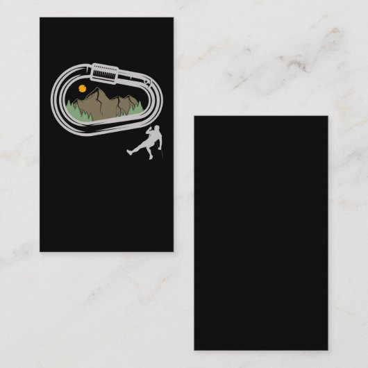 Natuur bergbeklimmer visitekaartje (Voorkant / Achterkant)