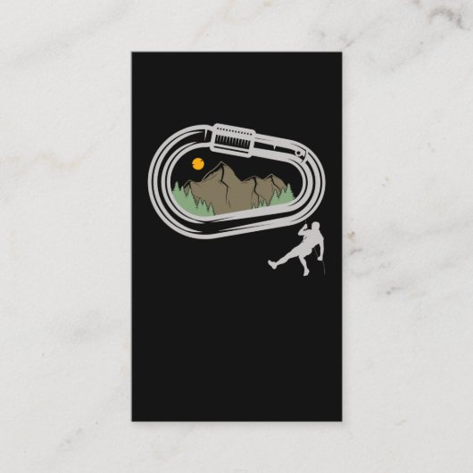 Natuur bergbeklimmer visitekaartje (Voorkant)