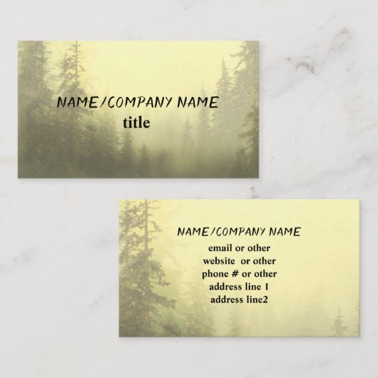 natuur bergdenbomen fotokunst visitekaartje (Voorkant / Achterkant)