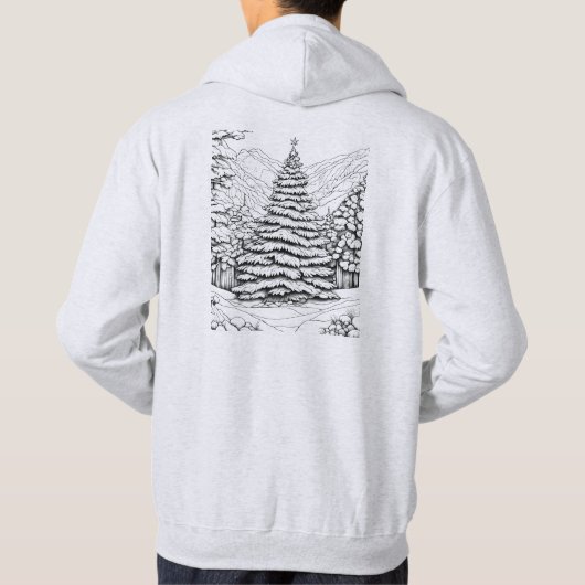 Natuur, bergen, bossen hoodie (Achterkant)