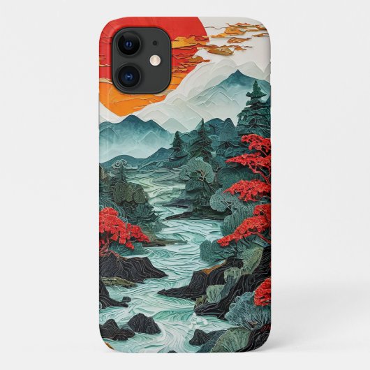 Natuur Bergen en Bos Rust Landschappelijk Gezicht Case-Mate iPhone Case (Achterkant)