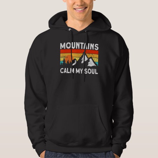 Natuur bergen kalm mijn Soul Mountainer Hikin Hoodie (Voorkant)