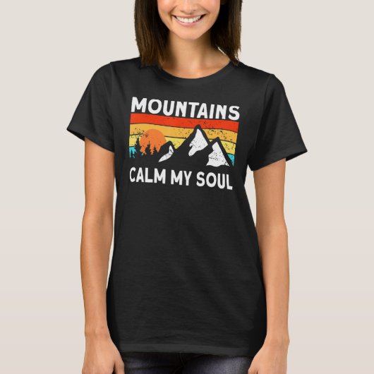 Natuur bergen kalm mijn Soul Mountainer Hikin T-shirt (Voorkant)