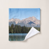 Natuur bergen, piramidegebergte bad handdoek (Wasdoekje)