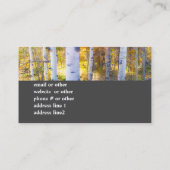 natuur bergespenbomen herfstgeel op grijs visitekaartje (Achterkant)