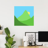natuur berglandschap poster (Thuiskantoor)