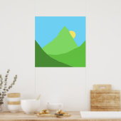 natuur berglandschap poster (Keuken)